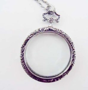 Antique Silver Monocle Necklace